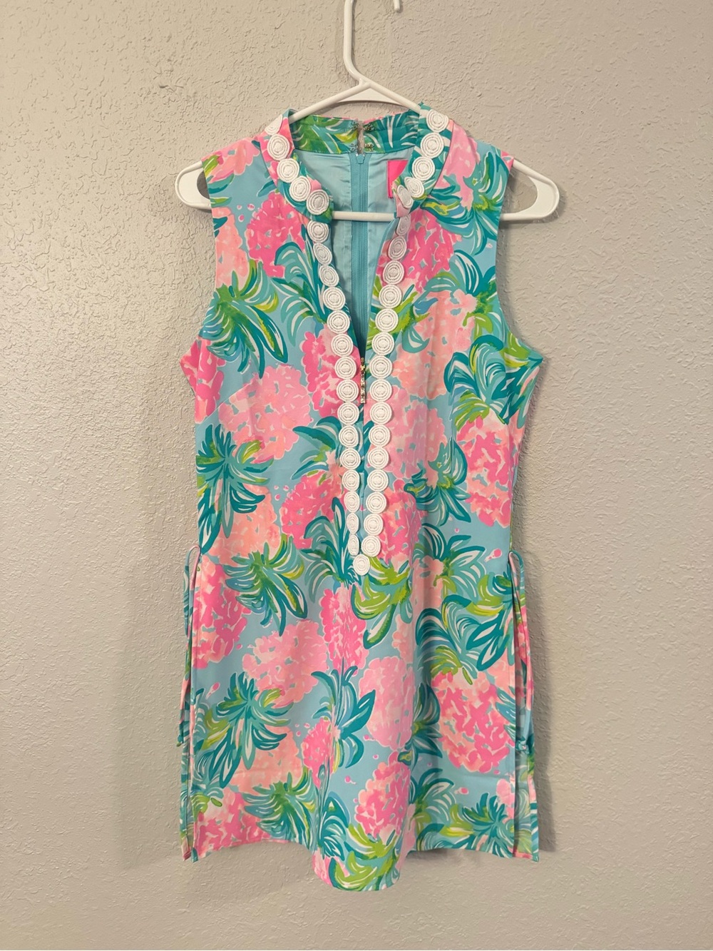 Lilly Pulitzer Coastal Floral Collared Romper Shift Dress